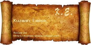 Kuzman Emese névjegykártya